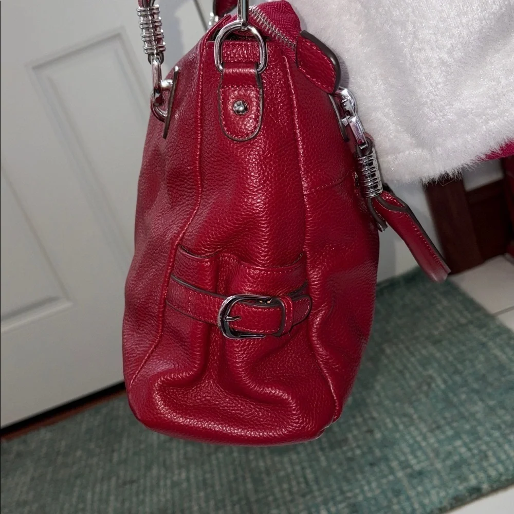 Vatan  satchel  Crossbody bag  vintage thick pebbled Leather  Silvertone HW NWOT